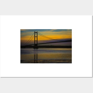 Humber Bridge Sunset Posters and Art